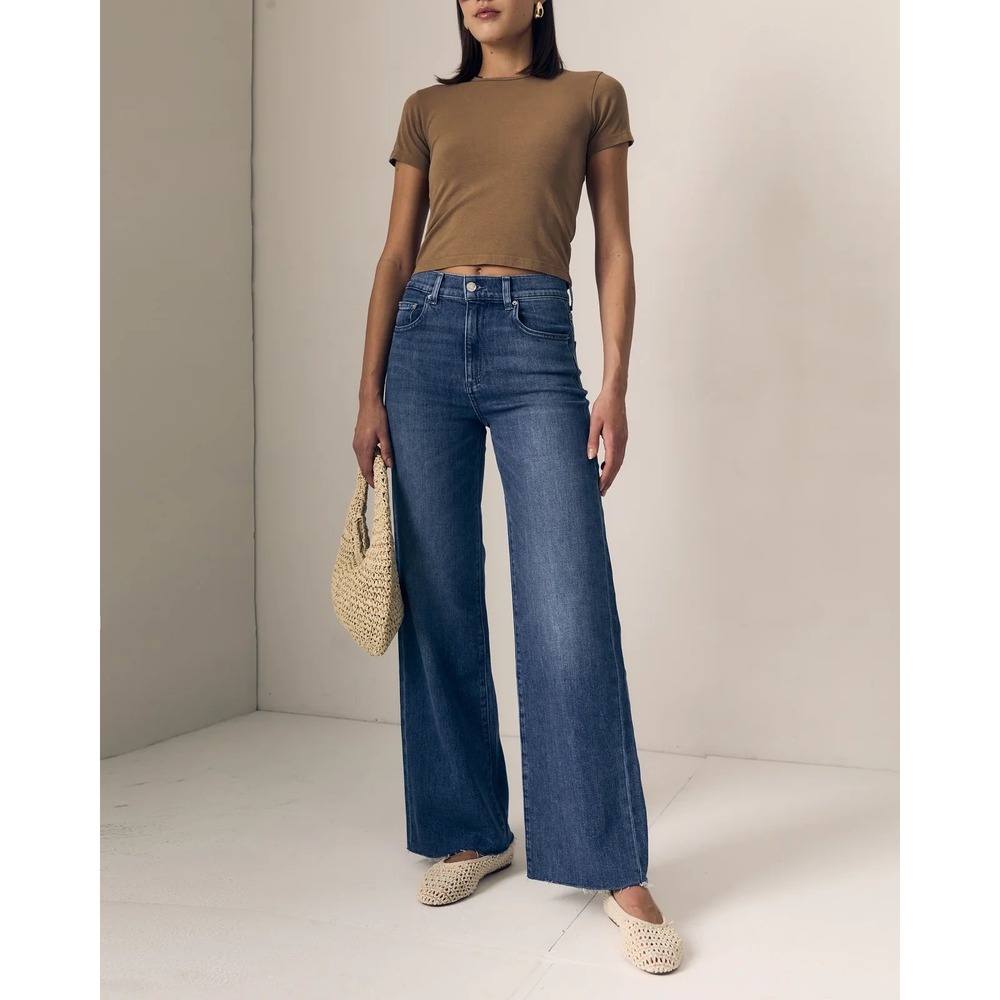 Le Jean | Column Jean Wide Leg Dark Wash Size 28/6 Classic Denim Indigo